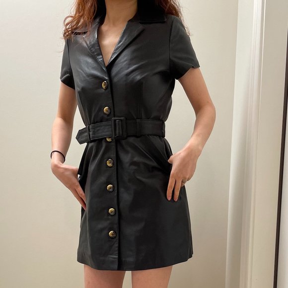 Muubaa Dresses & Skirts - Norah belted leather mini dress from MUUBAA